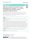 High-level expression of protein tyrosine phosphatase non-receptor 12 is a strong and independent predictor of poor prognosis in prostate cancer