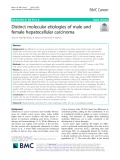 Distinct molecular etiologies of male and female hepatocellular carcinoma