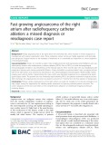 Fast growing angiosarcoma of the right atrium after radiofrequency catheter ablation: A missed diagnosis or misdiagnosis case report