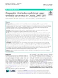 Geographic distribution and risk of upper urothelial carcinomas in Croatia, 2001–2011