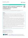 Subgroup-specific prognostic signaling and metabolic pathways in pediatric medulloblastoma
