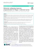 Molecular subtyping improves prognostication of Stage 2 colorectal cancer