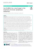 Can ELABELA be a novel target in the treatment of chronic lymphocytic leukaemia?