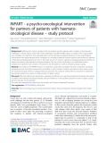 INPART - a psycho-oncological intervention for partners of patients with haematooncological disease – study protocol