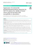 Suppression of nicotinamide phosphoribosyltransferase expression by miR-154 reduces the viability of breast cancer cells and increases their susceptibility to doxorubicin