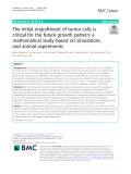 The initial engraftment of tumor cells is critical for the future growth pattern: A mathematical study based on simulations and animal experiments