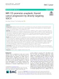 MiR-155 promotes anaplastic thyroid cancer progression by directly targeting SOCS1