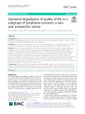 Sustained degradation of quality of life in a subgroup of lymphoma survivors: A twoyear prospective survey