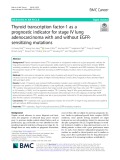 Thyroid transcription factor-1 as a prognostic indicator for stage IV lung adenocarcinoma with and without EGFRsensitizing mutations