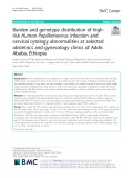 Burden and genotype distribution of highrisk Human Papillomavirus infection and cervical cytology abnormalities at selected obstetrics and gynecology clinics of Addis Ababa, Ethiopia