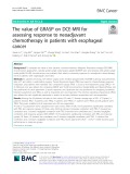 The value of GRASP on DCE-MRI for assessing response to neoadjuvant chemotherapy in patients with esophageal cancer