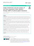 Single-institutional outcome-analysis of low-dose stereotactic body radiation therapy (SBRT) of adrenal gland metastases
