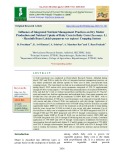 Influence of integrated nutrient management practices on dry matter production and nutrient uptake of baby corn in baby corn (Zea mays. L) - Hyacinth bean (Lablab purpureus var typicus) cropping system