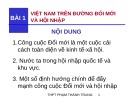 Bài giảng Địa lí lớp 12 – Bài 1: Việt Nam trên đường đổi mới và hội nhập