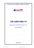 Giáo trình Cấu kiện điện tử (Dùng cho sinh viên hệ đào tạo đại học từ xa)