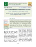 Influence of nitrogen on economics of medium duration rice varieties