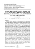 An empirical analysis on the impact of capital structure detriments on profitability of firm: a case on listed it companies in India
