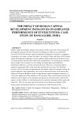 The impact of human capital development initiatives on employee performance of it executives: case study of Bangalore, India