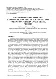 An assessment of workers’ satisfaction in estate surveying and valuation firms in Lagos state, Nigeria