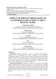 Effect of service the quality on customer satisfaction at the a beauty clinic