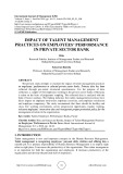 Impact of talent management practices on employees’ performance in private sector bank