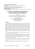 A study on stock exchanges & sustainable development