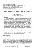 Developmental & motivational aspect of performance appraisal