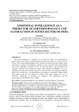 Emotional intelligence as a predictor of job performance and satisfaction in IT/ITES sector of India