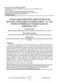 Association between service health quality and patient satisfaction – a case study of people in North Mamuju, Indonesia 2017