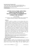 A study on factors affecting employee retention in manufacturing enterprises in Coimbatore district