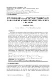 Psychological aspects of workplace harassment and preventive measures: A review