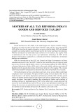 Mother of all tax reforms: India’s goods and services tax 2017