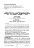 Measurement of correlations (NPA and ROA) of different banks and trend analysis of NPAS in Indian banks