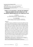 Effect of training and development programmes on self-efficacy of banking professionals in Chennai city