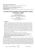 Construction project management during economic crisis