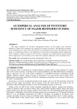 An empirical analysis of inventory efficiency of major refineries in India