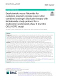 Enzalutamide versus flutamide for castration-resistant prostate cancer after combined androgen blockade therapy with bicalutamide: Study protocol for a multicenter randomized phase II trial (the OCUU-CRPC study)