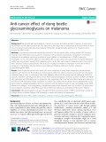 Anti-cancer effect of dung beetle glycosaminoglycans on melanoma