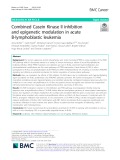 Combined Casein Kinase II inhibition and epigenetic modulation in acute B-lymphoblastic leukemia