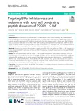 Targeting B-Raf inhibitor resistant melanoma with novel cell penetrating peptide disrupters of PDE8A – C-Raf