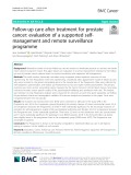 Follow-up care after treatment for prostate cancer: Evaluation of a supported selfmanagement and remote surveillance programme