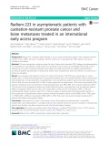 Radium-223 in asymptomatic patients with castration-resistant prostate cancer and bone metastases treated in an international early access program