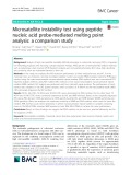 Microsatellite instability test using peptide nucleic acid probe-mediated melting point analysis: A comparison study