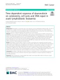 Time dependent response of daunorubicin on cytotoxicity, cell cycle and DNA repair in acute lymphoblastic leukaemia