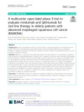 A multicenter open-label phase II trial to evaluate nivolumab and ipilimumab for 2nd line therapy in elderly patients with advanced esophageal squamous cell cancer (RAMONA)