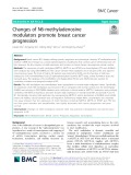 Changes of N6-methyladenosine modulators promote breast cancer progression