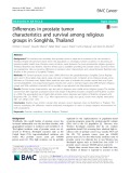 Differences in prostate tumor characteristics and survival among religious groups in Songkhla, Thailand