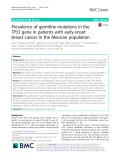 Prevalence of germline mutations in the TP53 gene in patients with early-onset breast cancer in the Mexican population