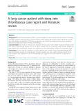 A lung cancer patient with deep vein thrombosis: A case report and literature review