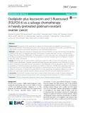 Oxaliplatin plus leucovorin and 5-fluorouracil (FOLFOX-4) as a salvage chemotherapy in heavily-pretreated platinum-resistant ovarian cancer